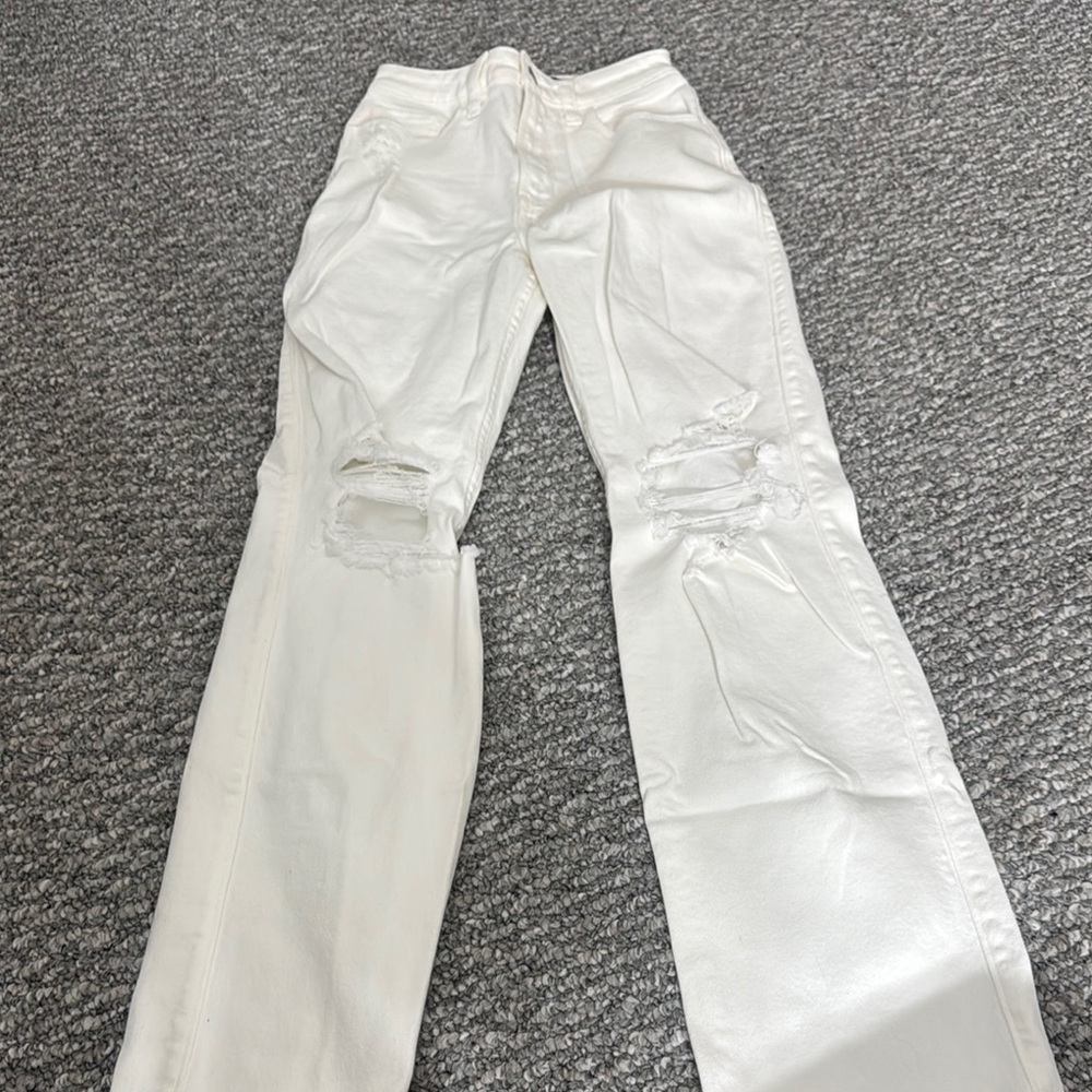 Hollister White dad jeans